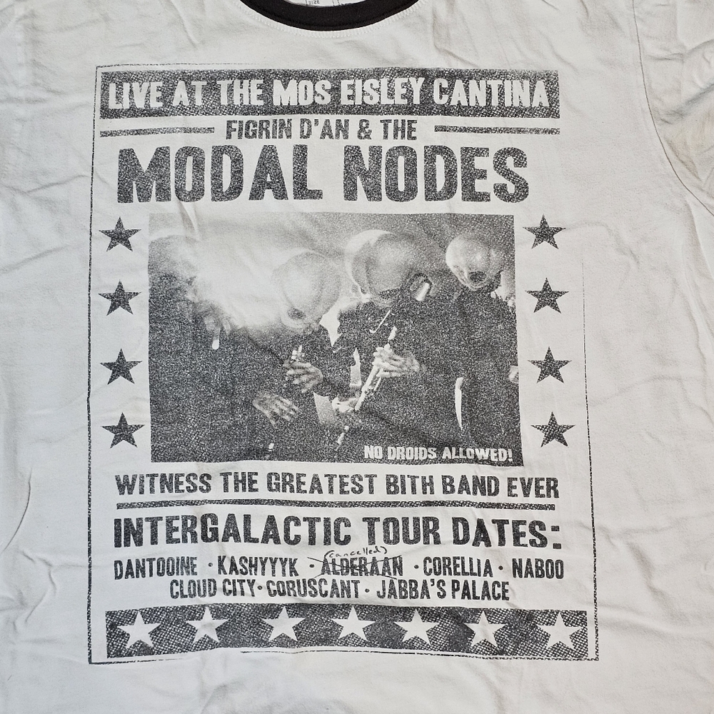 Star Wars The Cantina Band Poster Flyer Graphic T-Shirt T-Shirt - Picture 2 of 7